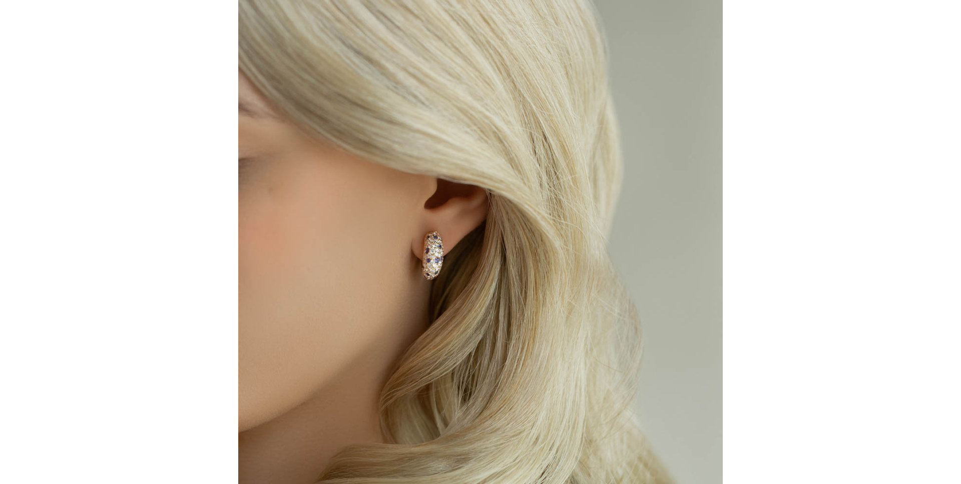 Náušnice s diamantmi a zafírmi Galaxy Fantasy