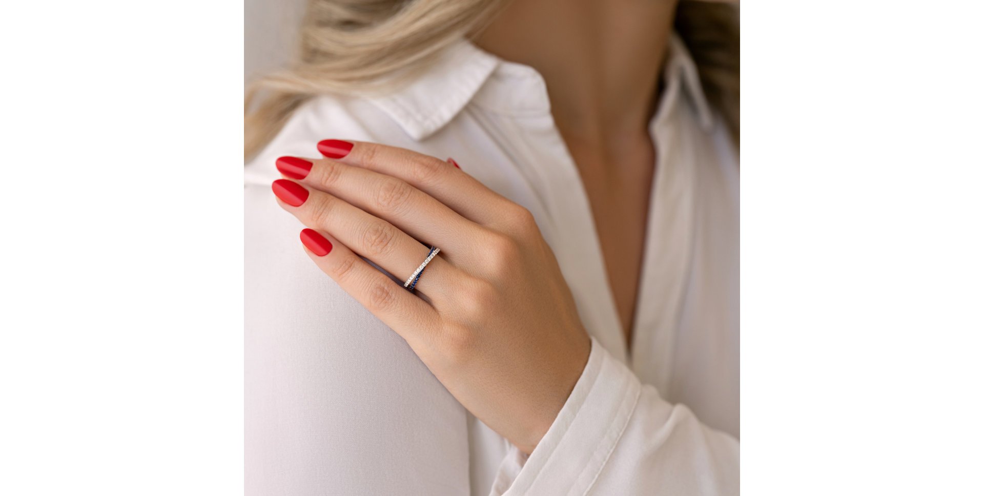 Prsteň s diamantmi a zafírmi Miliani