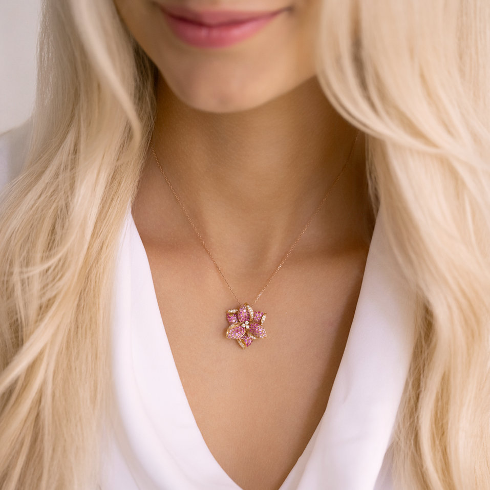Prívesok s diamantmi a zafírmi Lady Jasmine