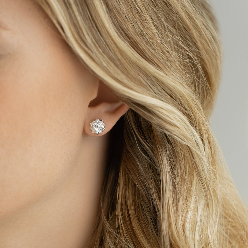 Náušnice s diamantmi Carolyn