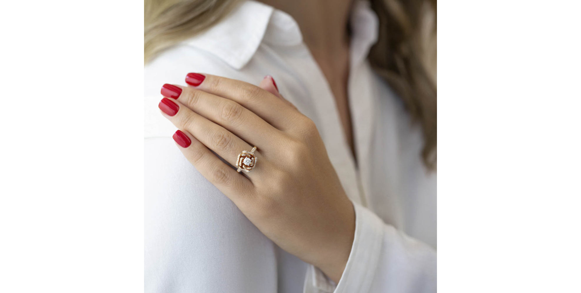 Prsteň s diamantmi Carnation Pink