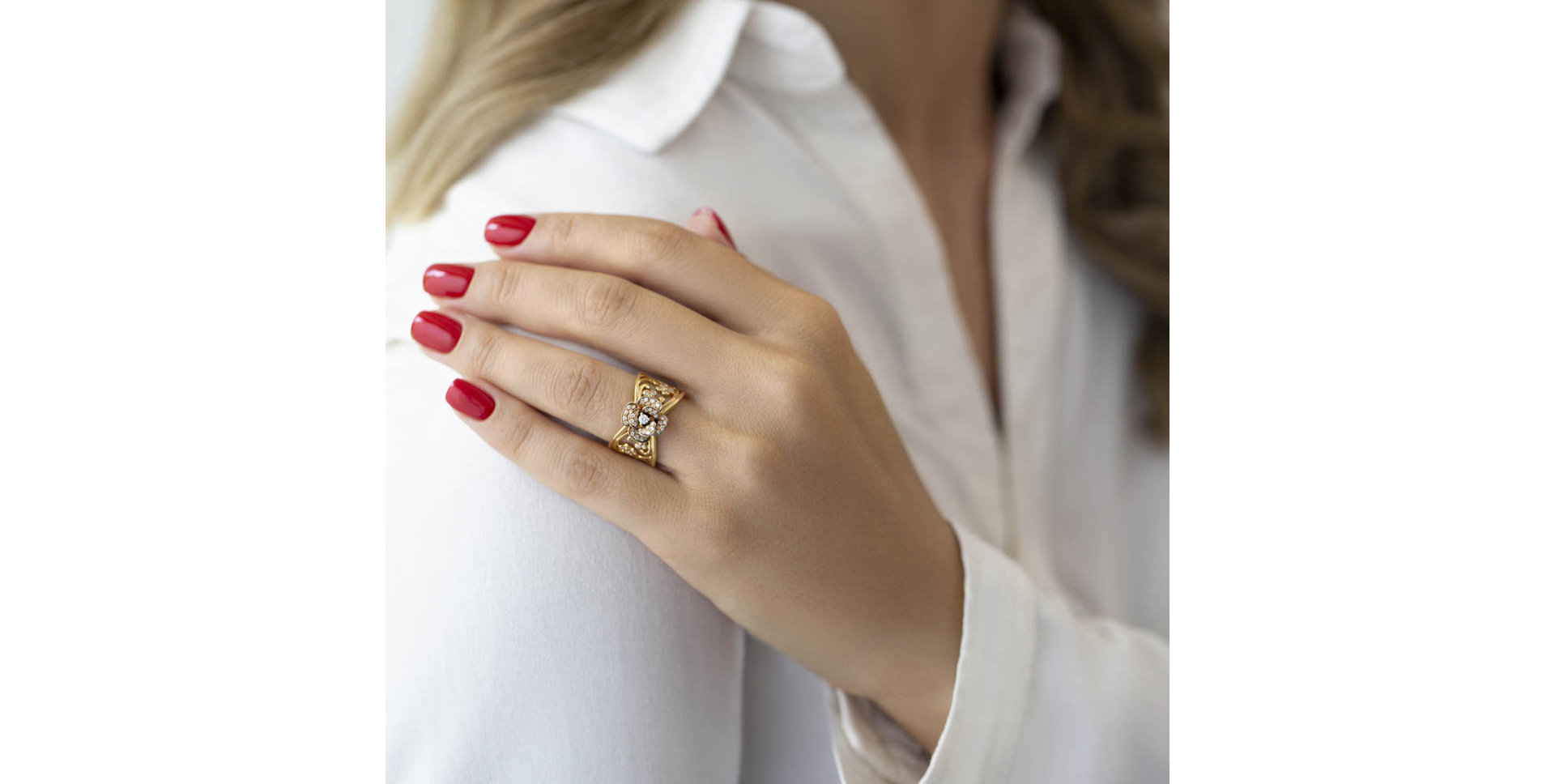 Prsteň s diamantmi Wonder Flower