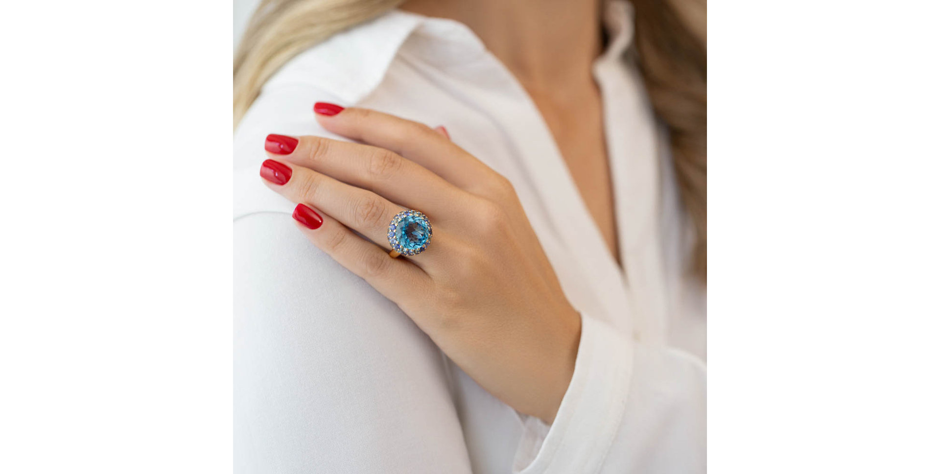 Prsteň so zafírmi a topásom Dear Stranger