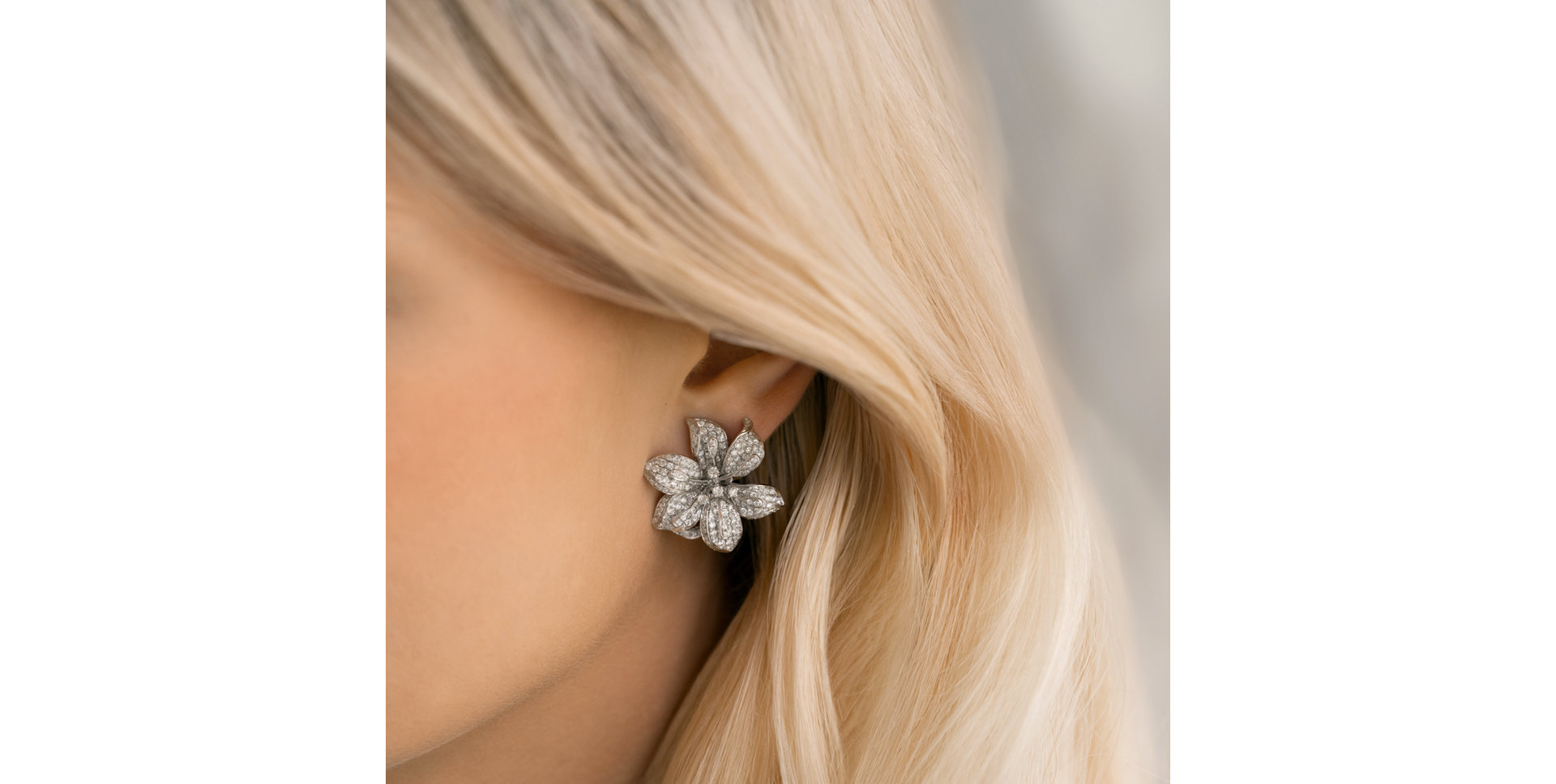 Náušnice s diamantmi Ice Orchid