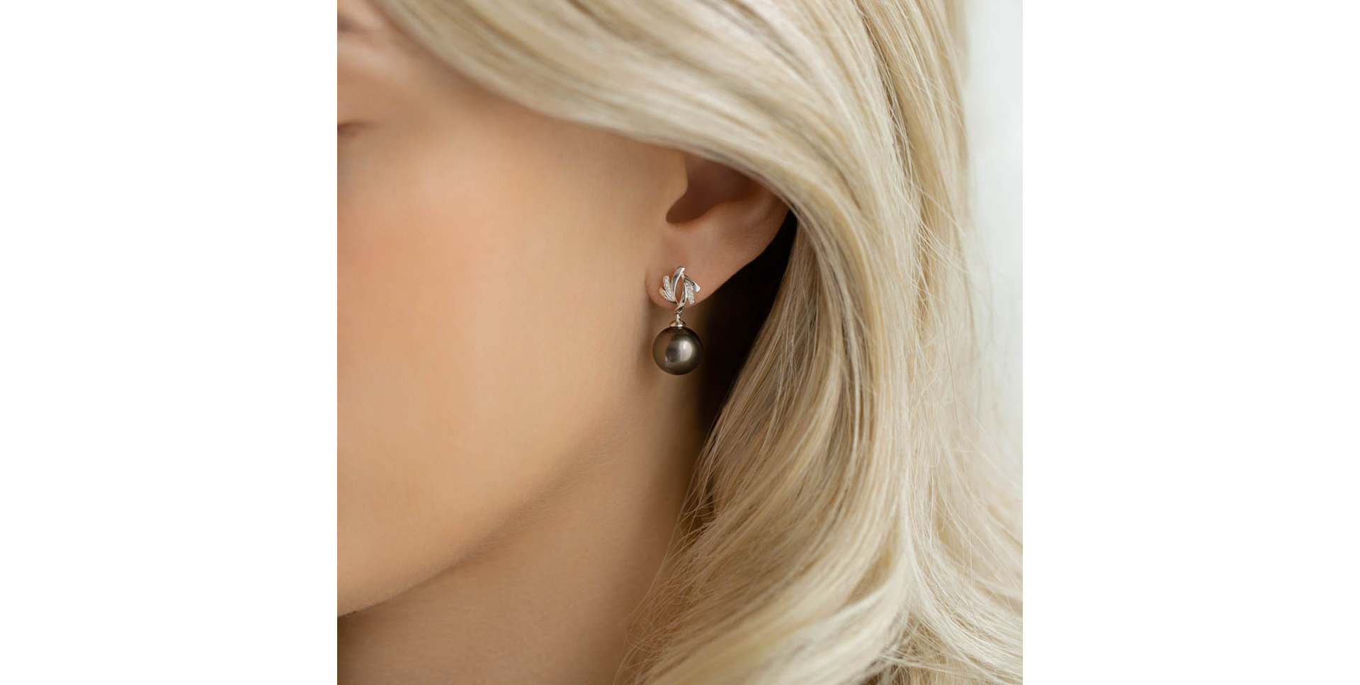 Náušnice s perlou a diamantmi Belpherog