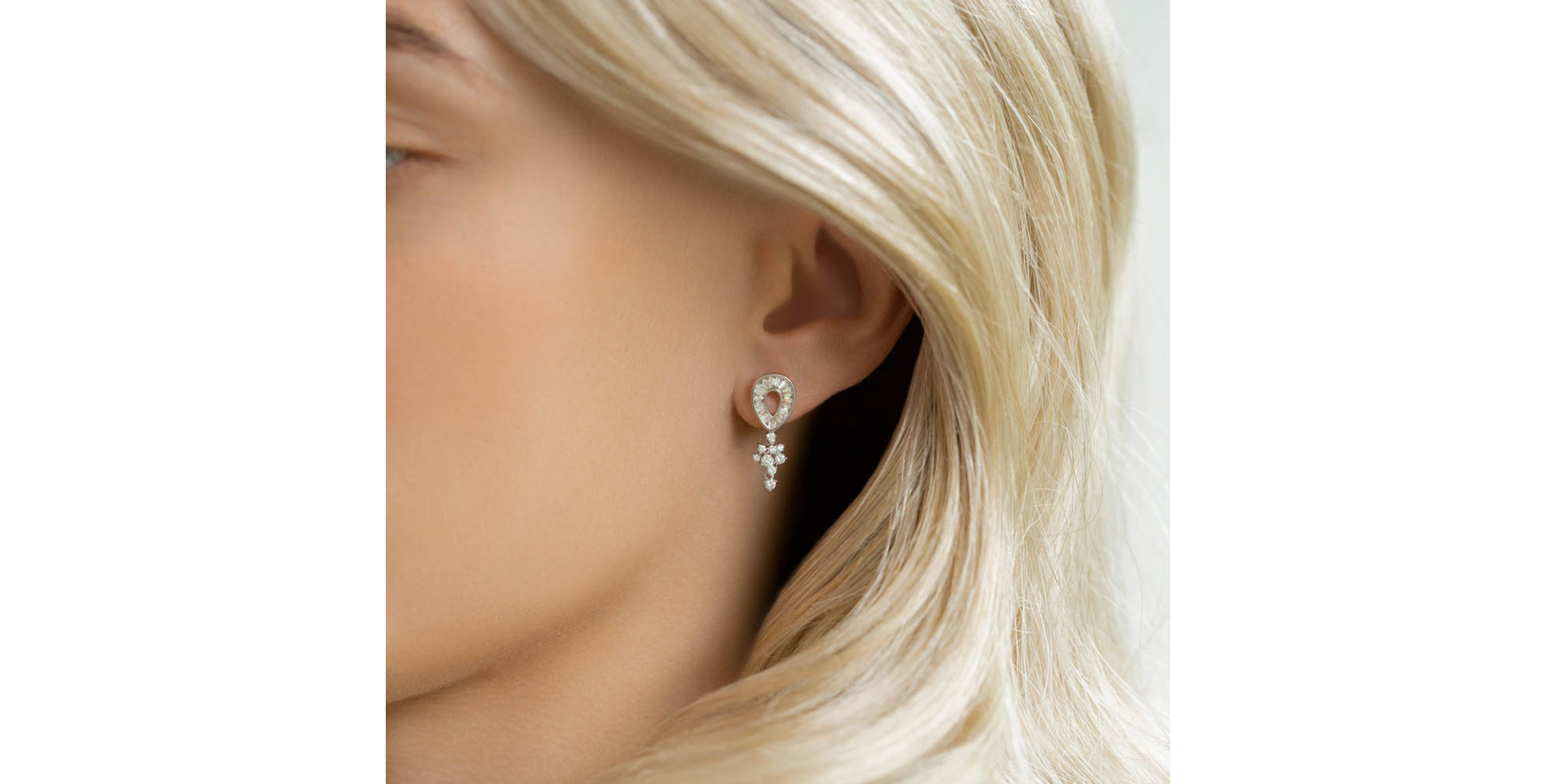 Náušnice s diamantmi Posh Kiss