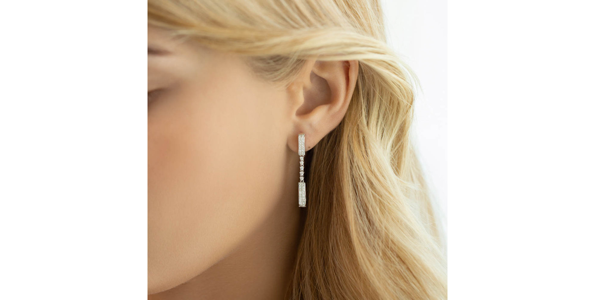 Náušnice s diamantmi Formidable Blanco