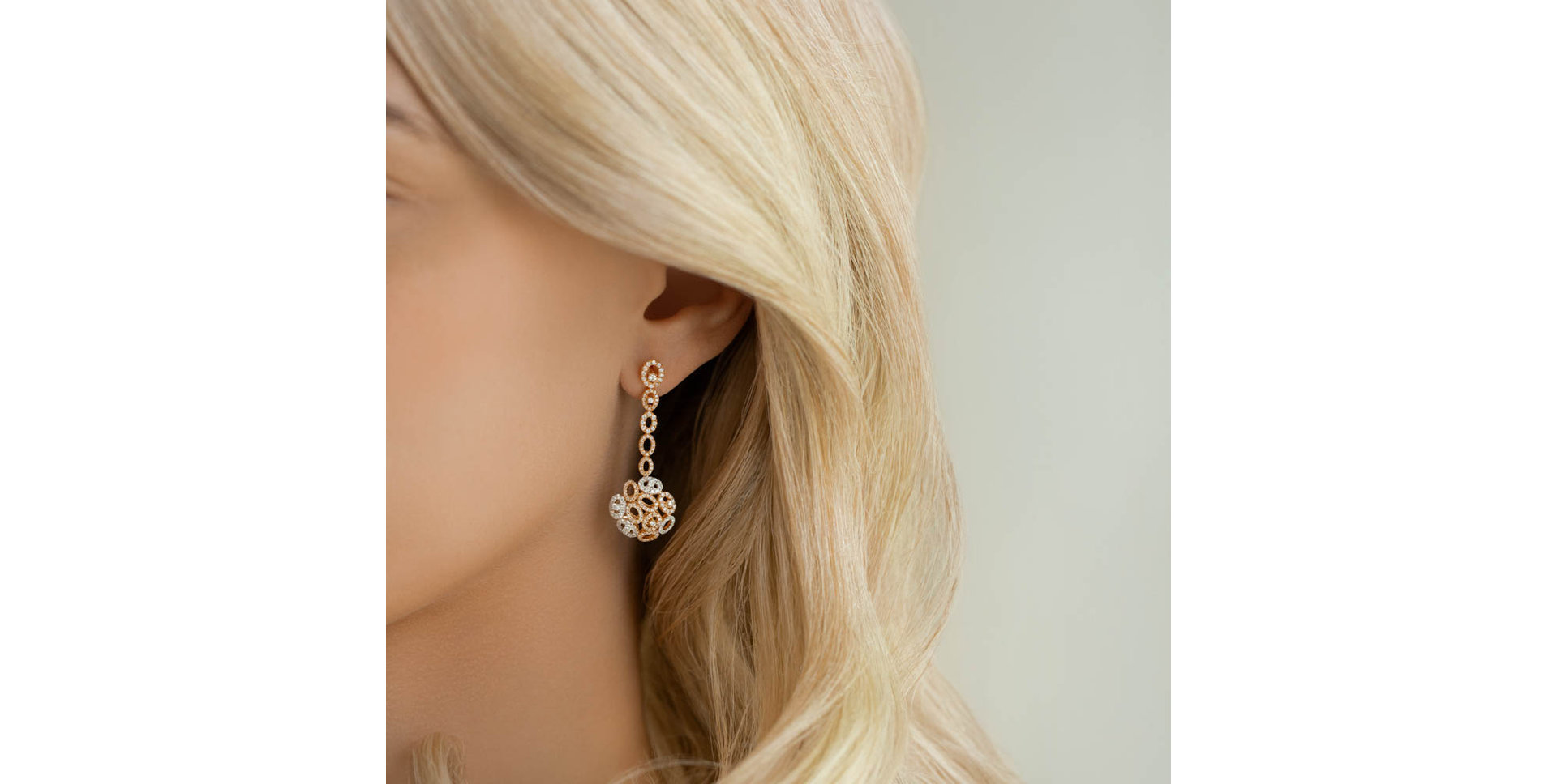 Náušnice s diamantmi Avalanche