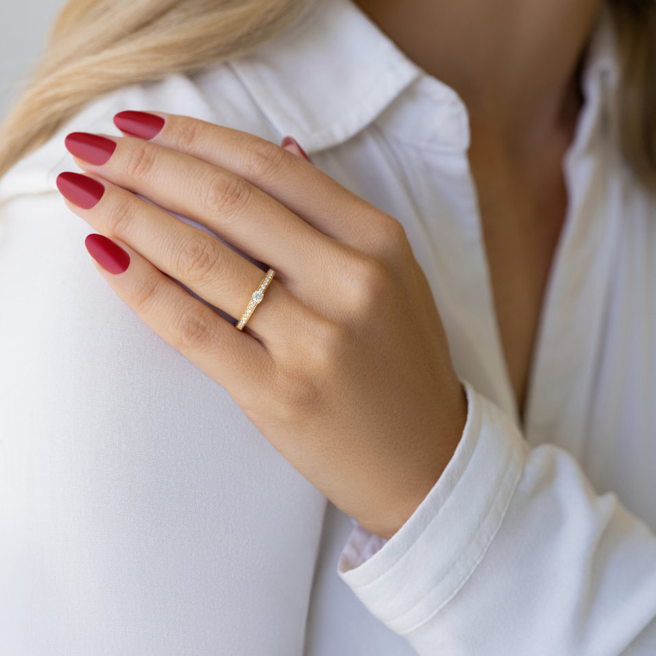 Prsteň s diamantmi Jeffroi