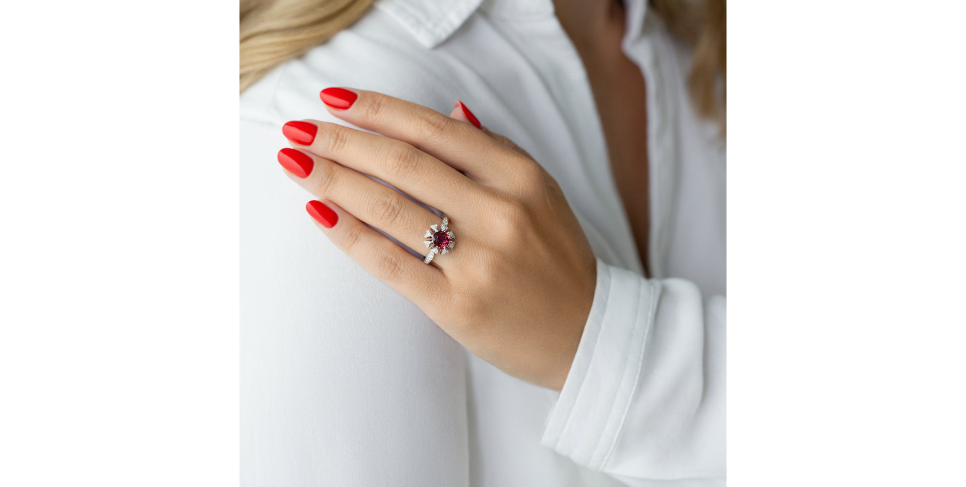 Prsteň s turmalínom a diamantmi Passion Gentility