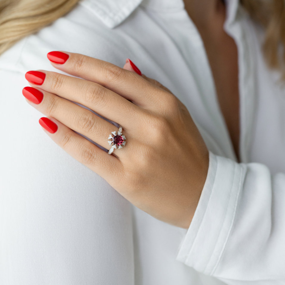 Prsteň s turmalínom a diamantmi Passion Gentility