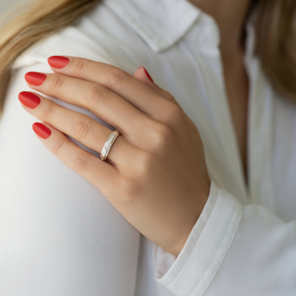 Prsteň s diamantmi Star Line