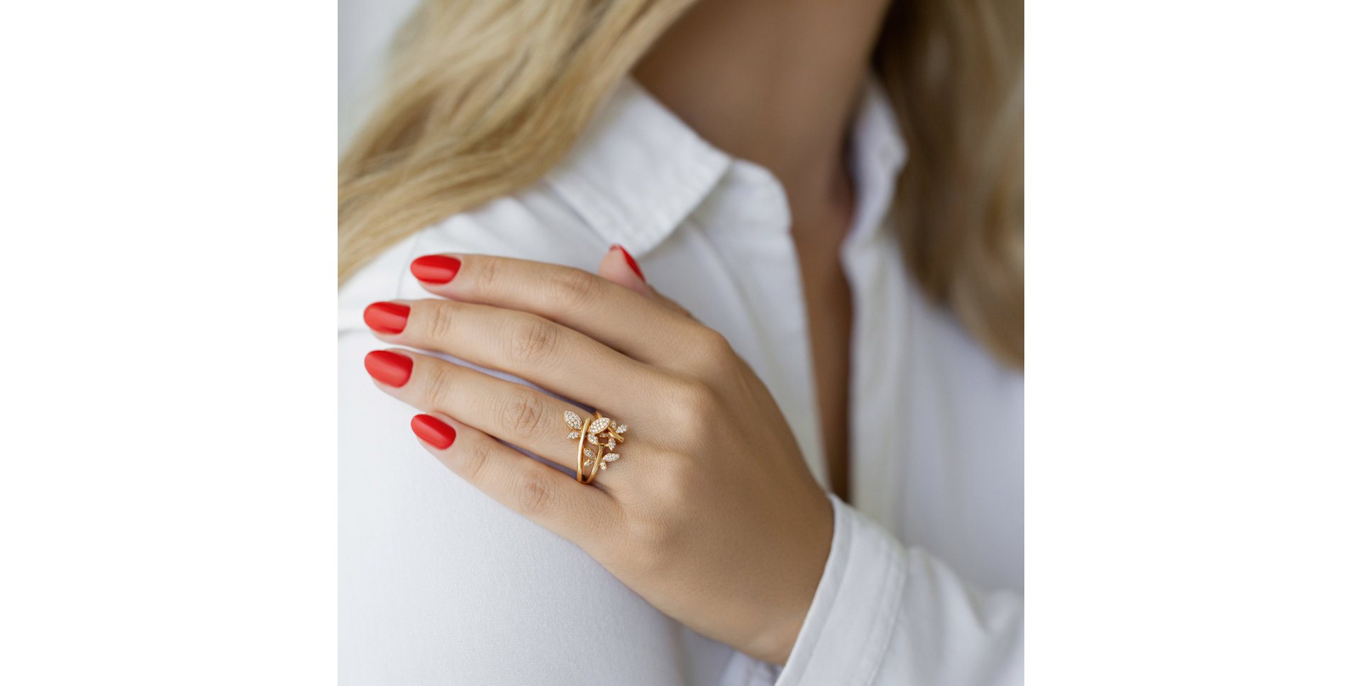 Prsteň s diamantmi Wings of Glory