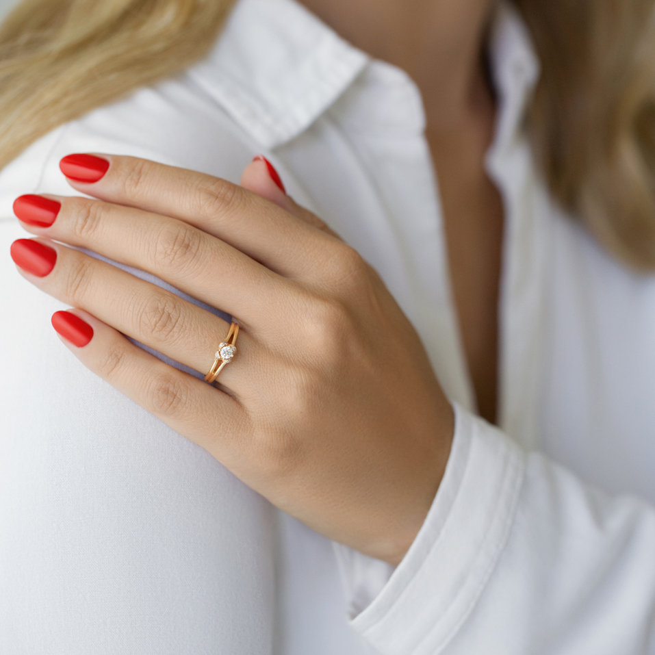 Prsteň s diamantmi Graceful Amour