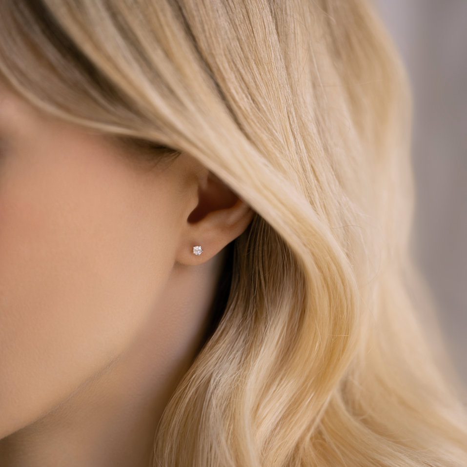 Náušnice s diamantom Star Secret