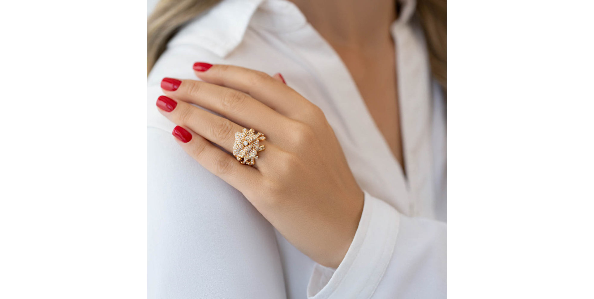 Prsteň s diamantmi Eminence of Jasmine