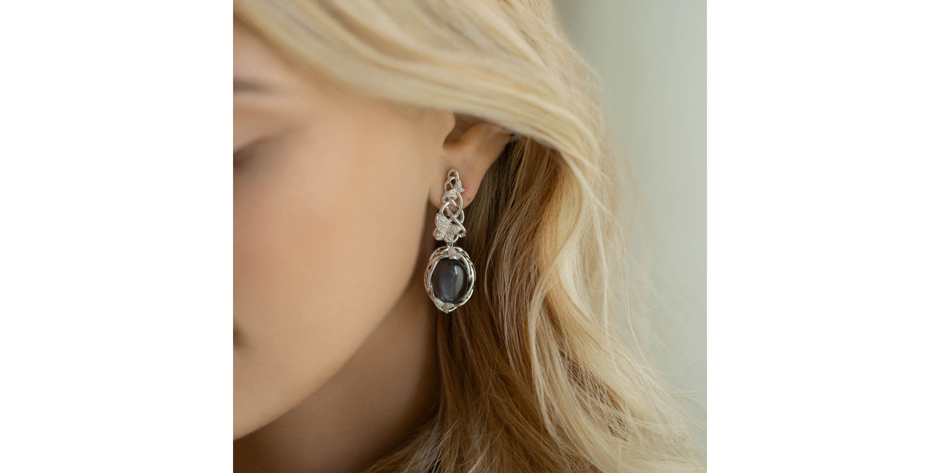 Náušnice s mesačným kameňom a diamantmi Balance Sheet