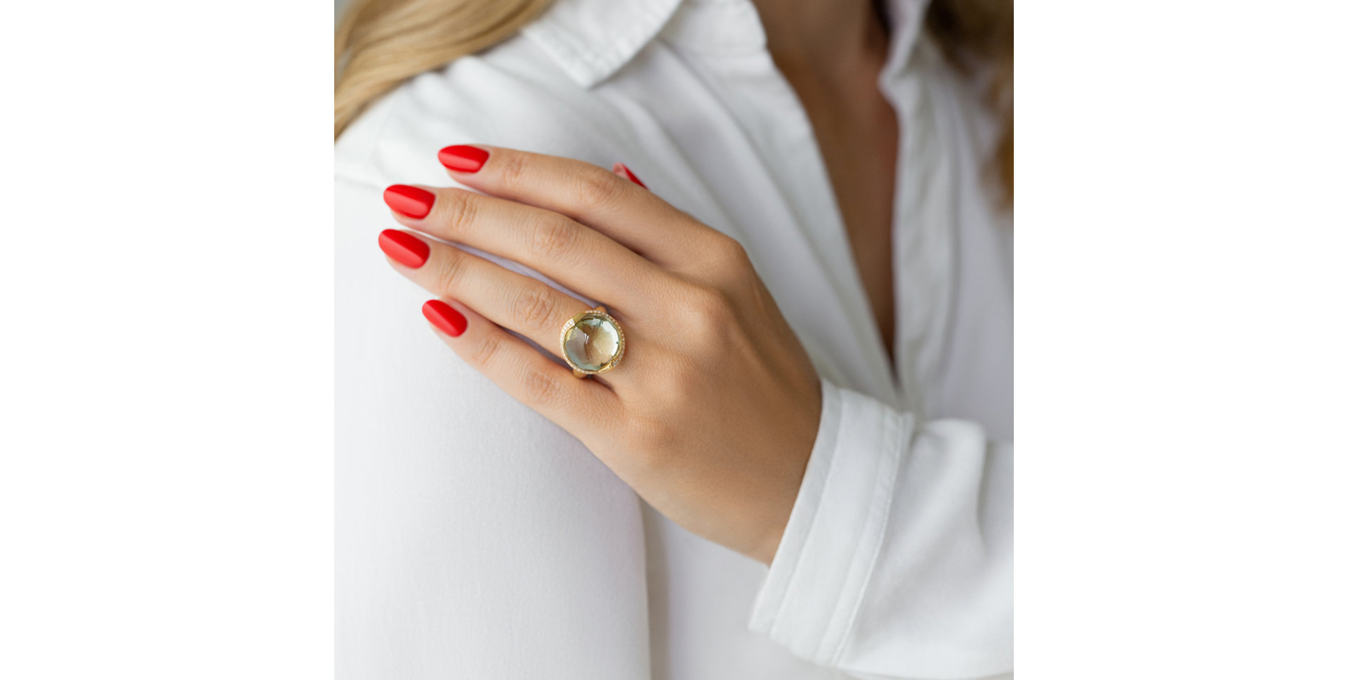 Prsteň s ametystom a diamantmi Lake Kingdom