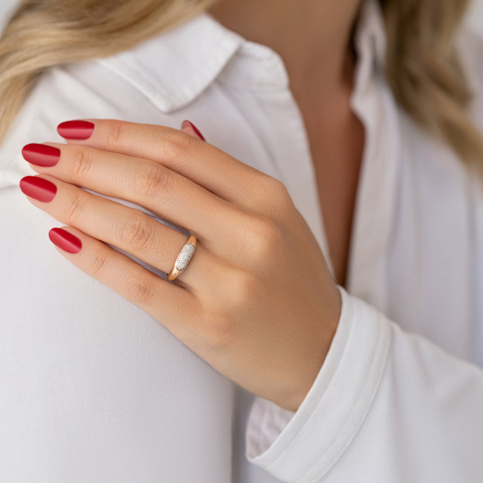 Prsteň s diamantmi Grape Matte