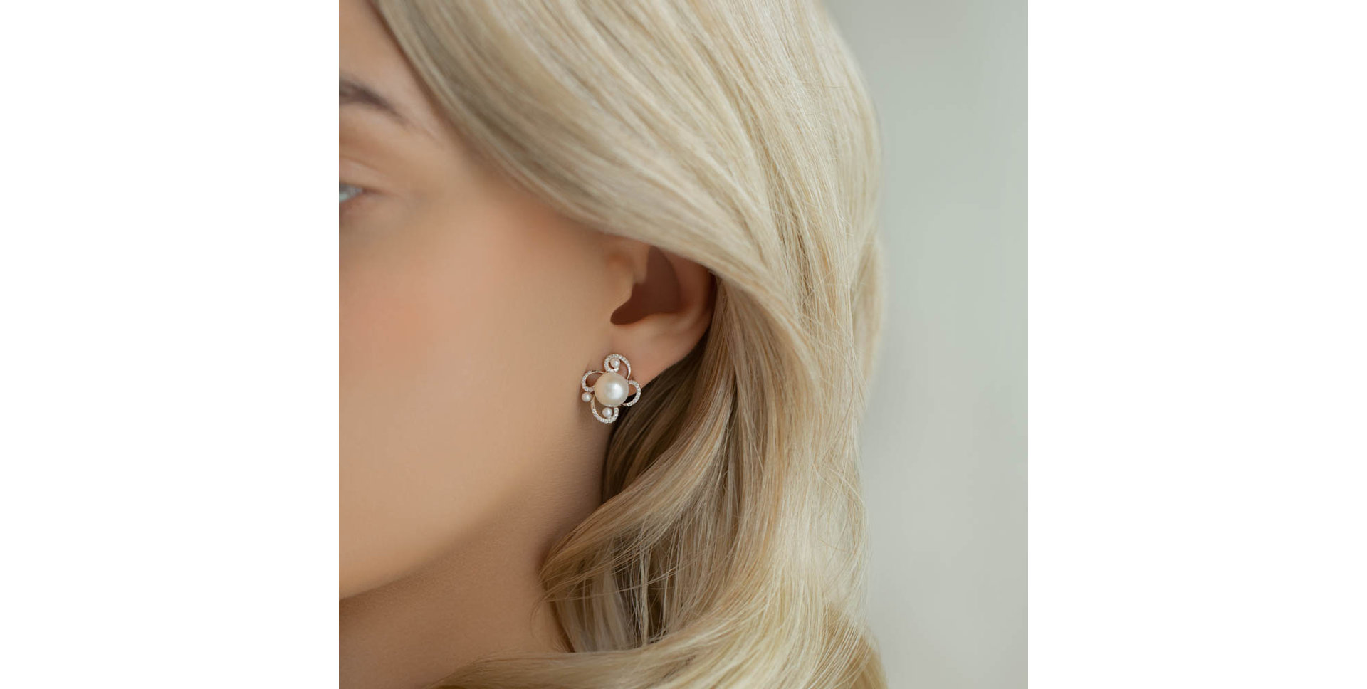 Náušnice s perlami a diamantmi Nymph Charm