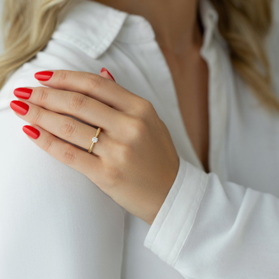 Prsteň s diamantmi Love Comet