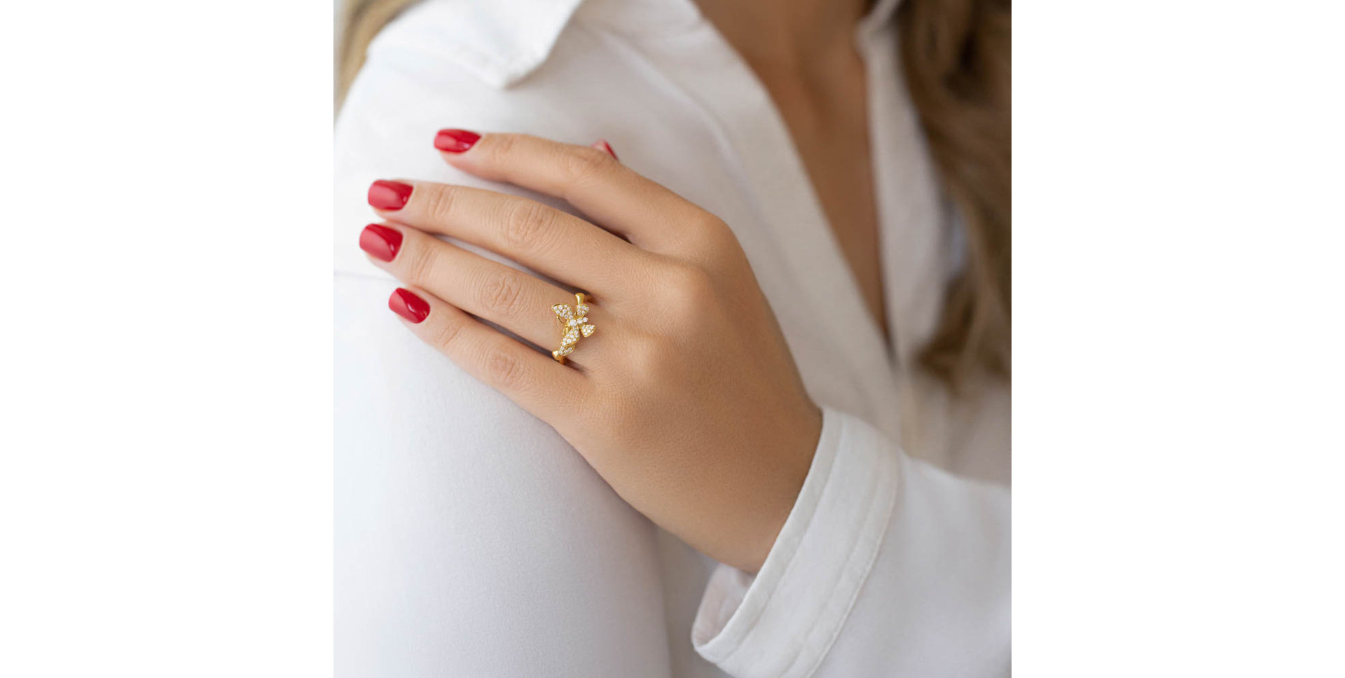 Prsteň s diamantmi Night Wings