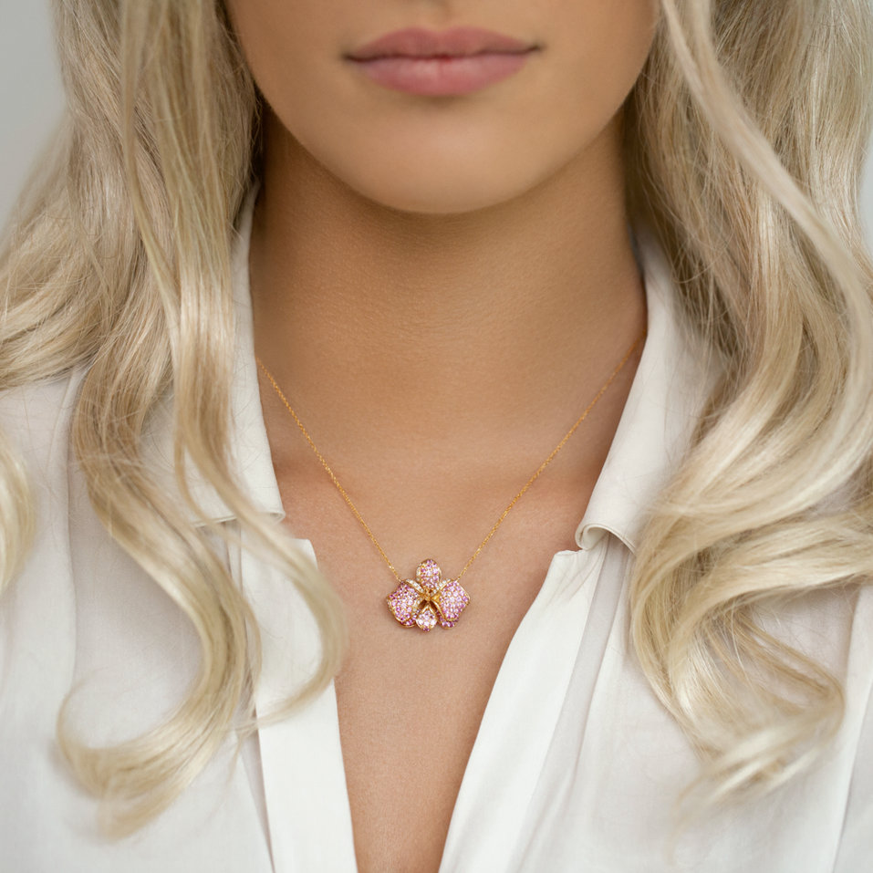 Náhrdelník s diamantmi a zafírmi Viola Romance