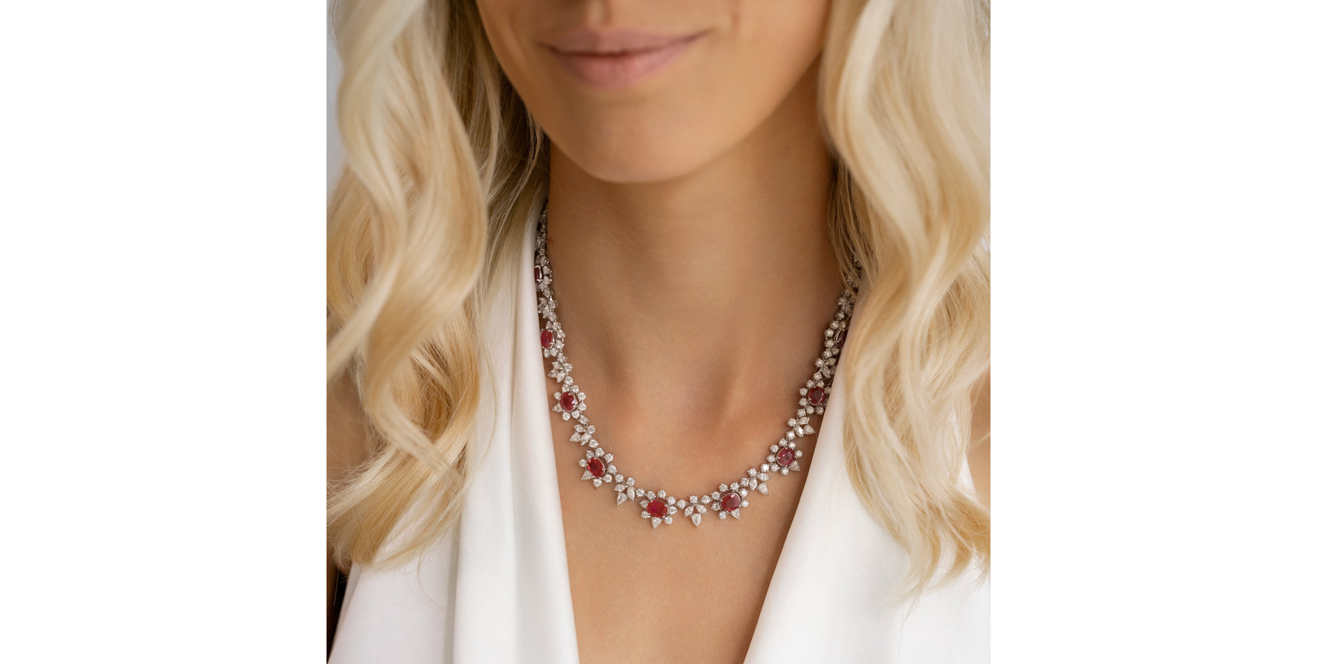 Náhrdelník s diamantmi a rubínmi Ruby Countess