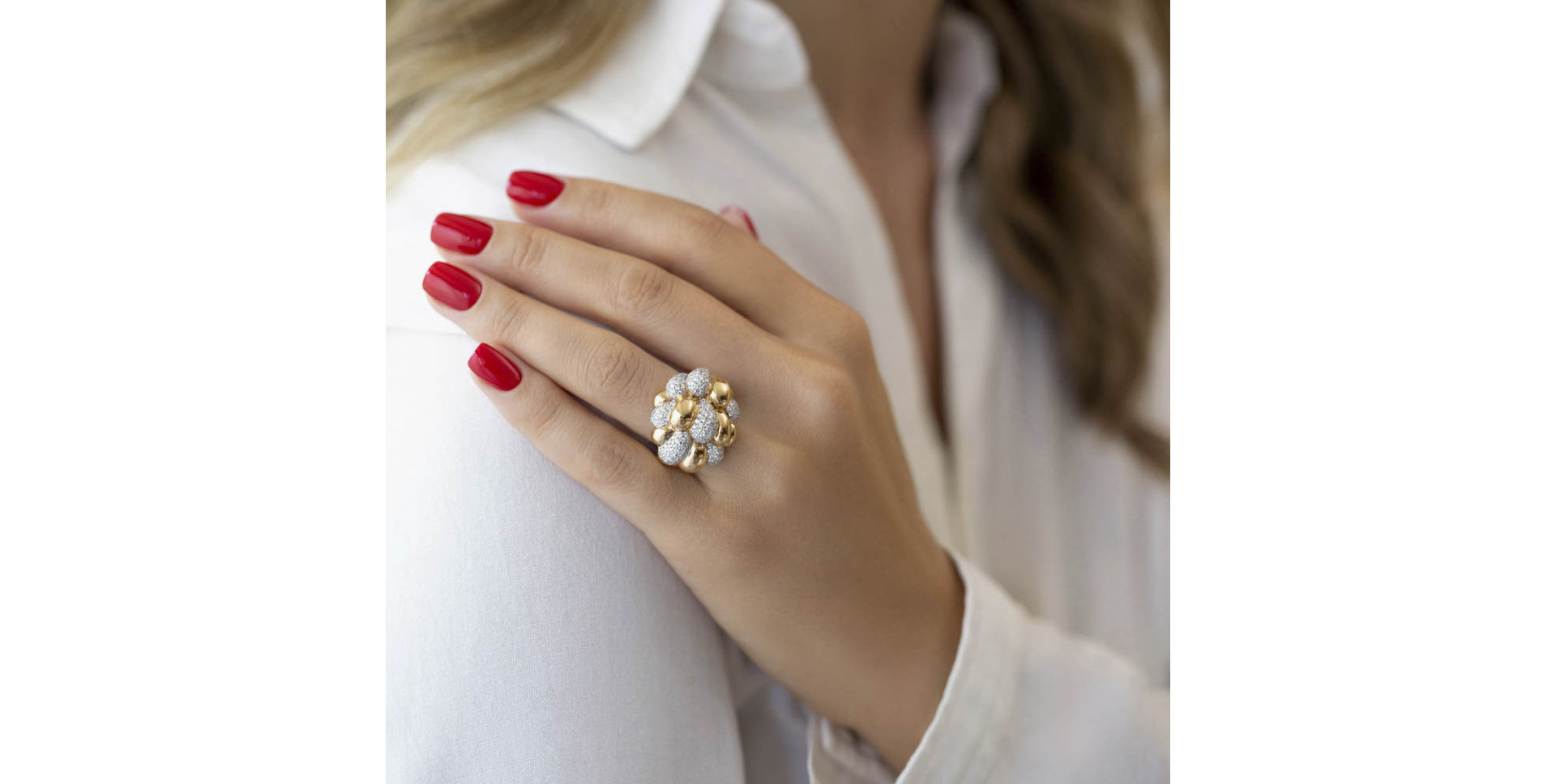 Prsteň s diamantmi Aphrodite Ocean