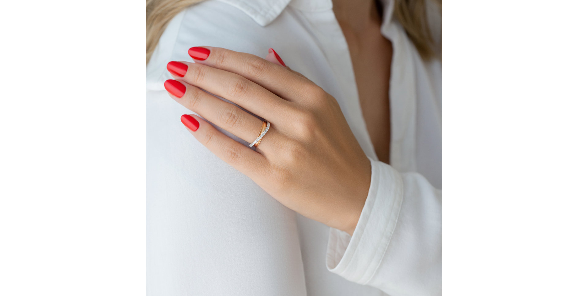 Prsteň s diamantmi Ribbon Passion