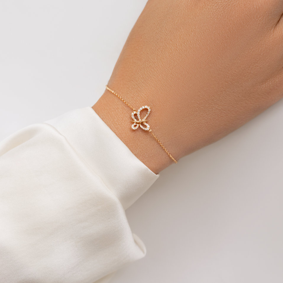 Náramok s diamantmi Aurora Wings