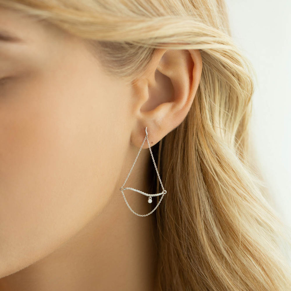 Náušnice s diamantmi Dazzling Allure