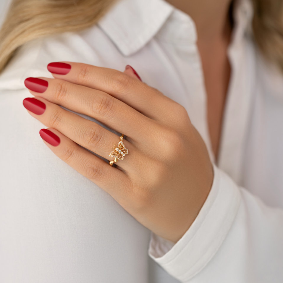 Prsteň s diamantmi Royal Butterfly