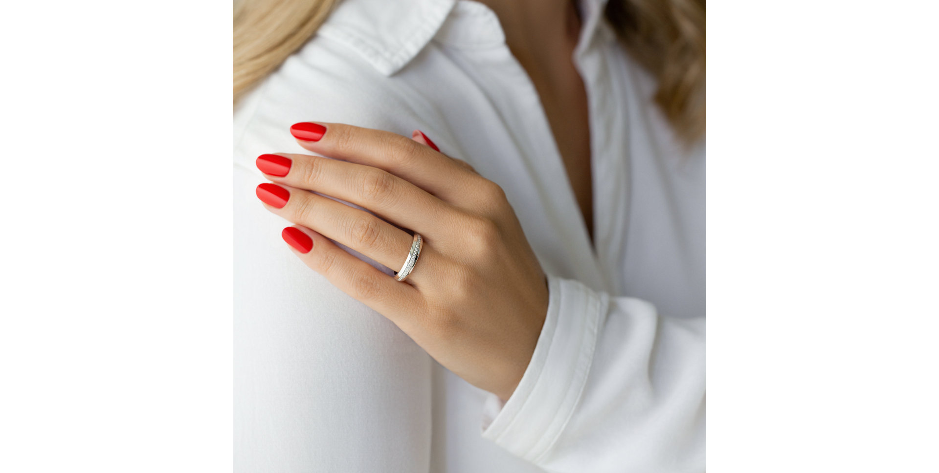 Prsteň s diamantmi Shiny Circulation