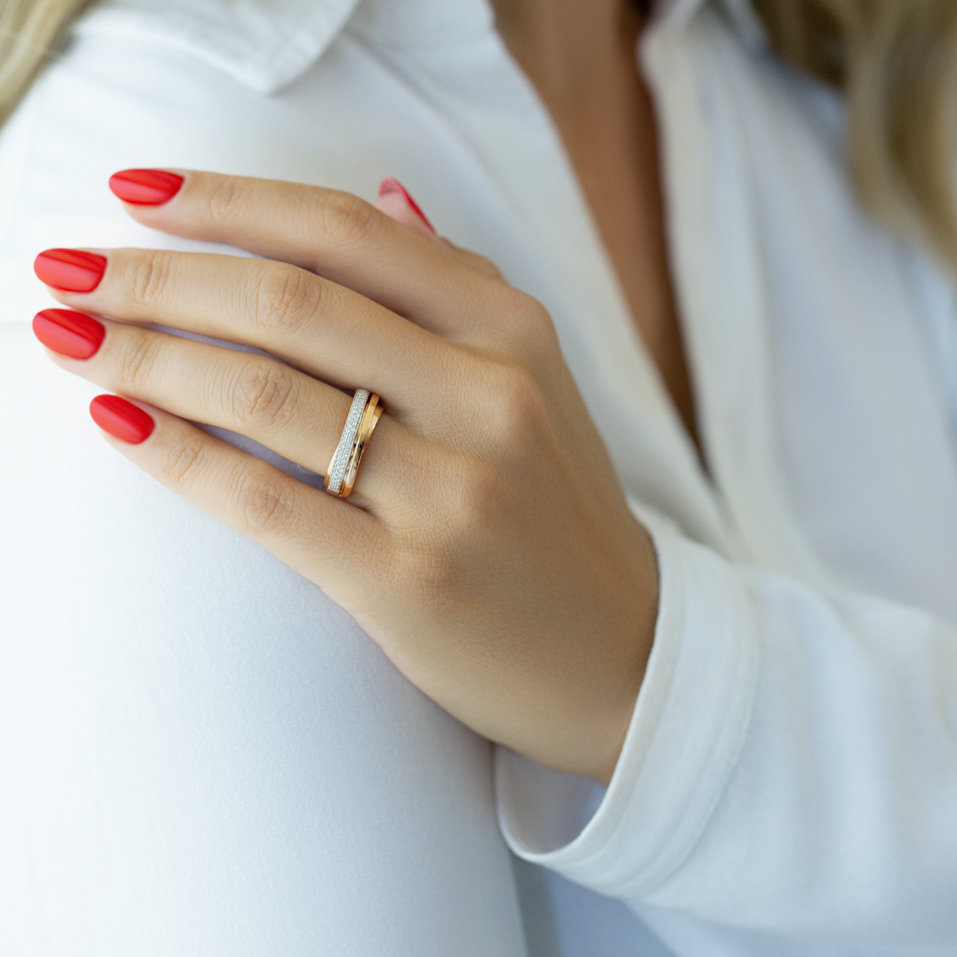 Prsteň s diamantmi Dream Ribbon