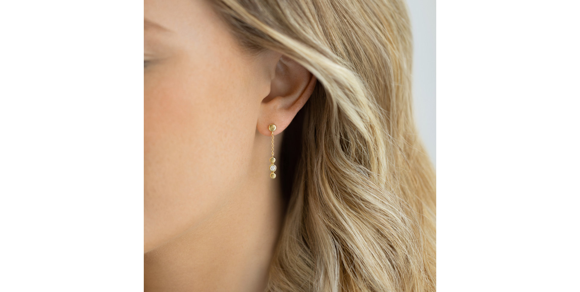 Náušnice s diamantom Miracle Waterfall