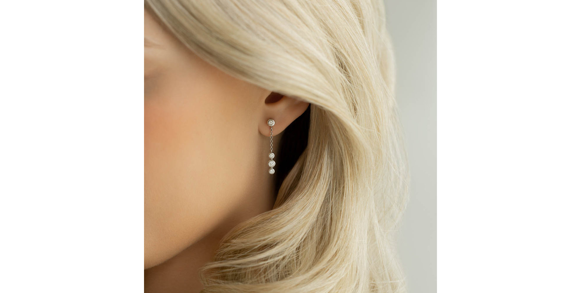 Náušnice s diamantmi Miracle Waterfall