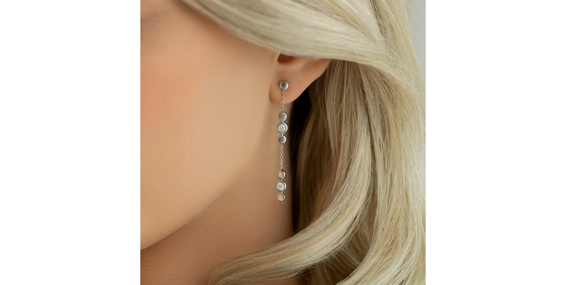 Náušnice s diamantmi Miracle Waterfall