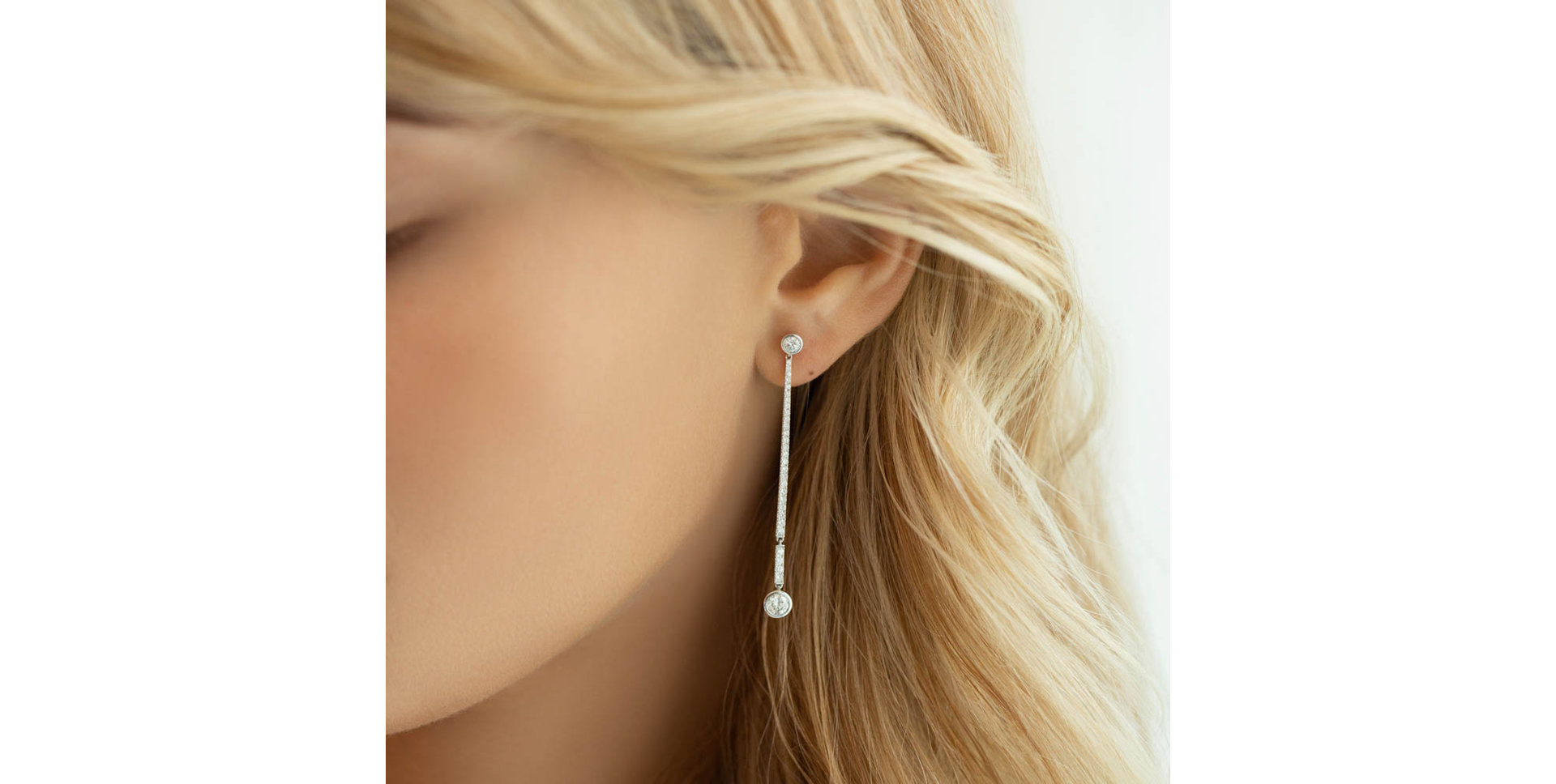 Náušnice s diamantmi Glittering Flame