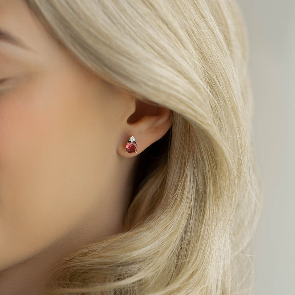 Náušnice s turmalínom a diamantom Dream Sin