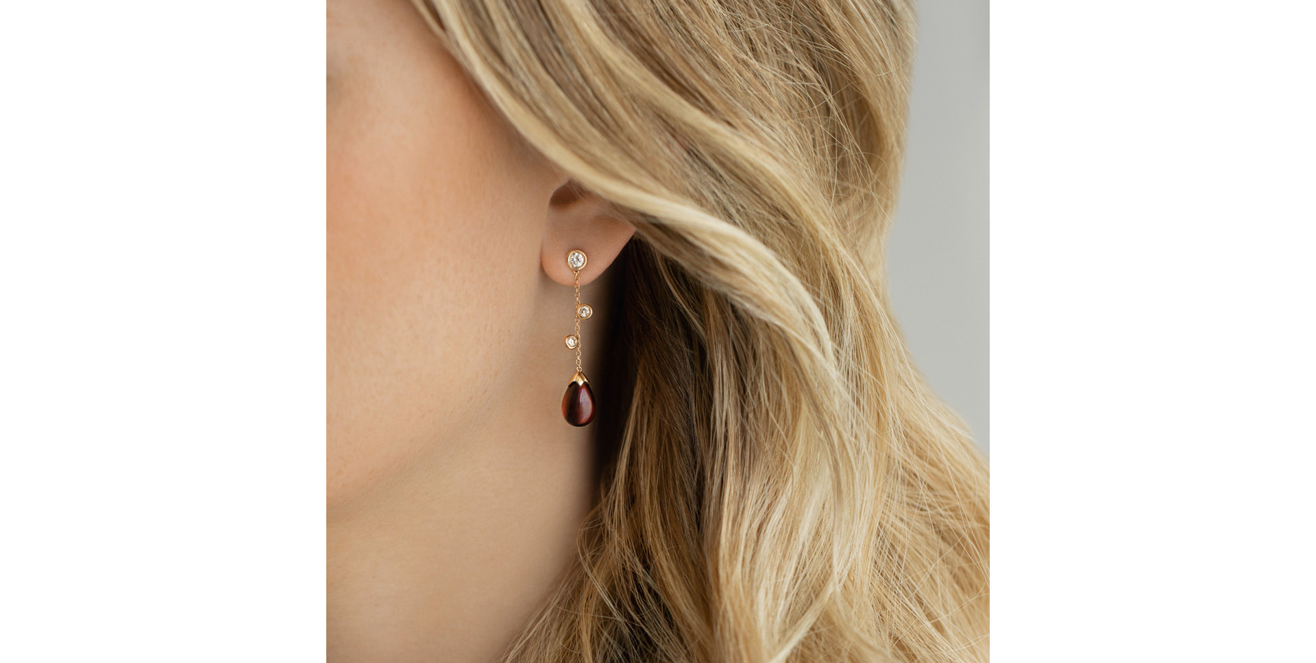 Náušnice s turmalínom a diamantmi Rare Drops