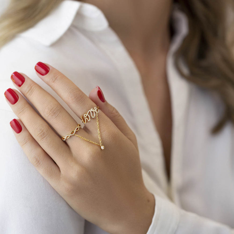 Prsteň s diamantmi Achille