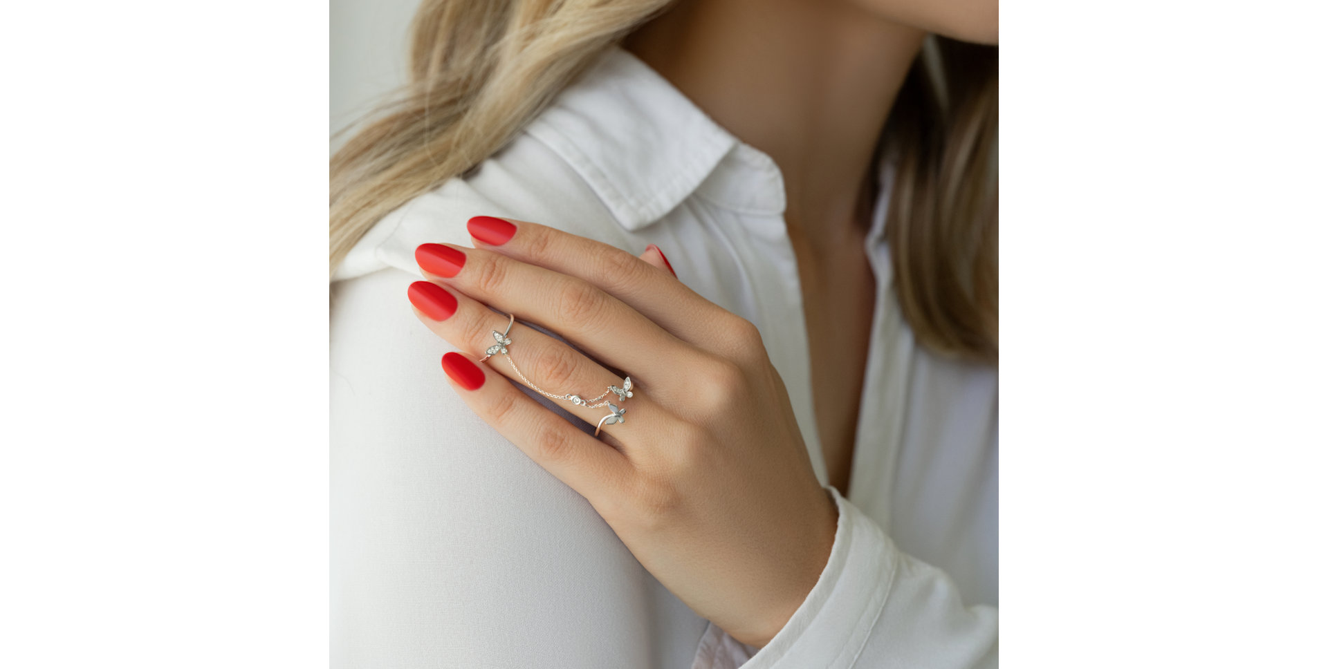 Prsteň s diamantmi Connected Wings