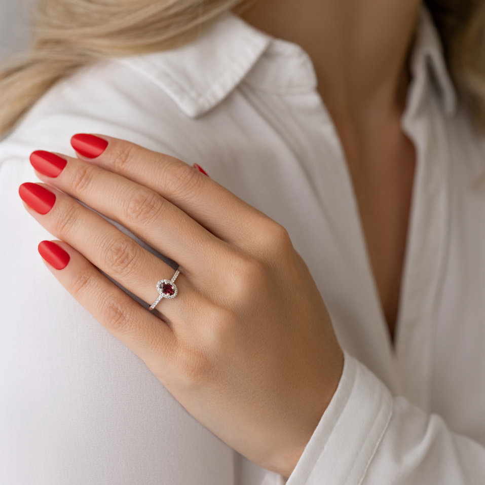 Prsteň s zafírom a diamantmi Sintharia