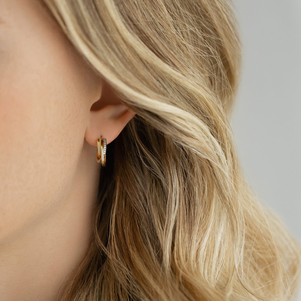 Náušnice s hnedými diamantmi Infinite Dream