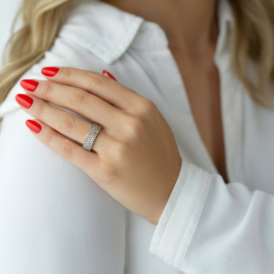 Prsteň s hnedými diamantmi Snake Treasure