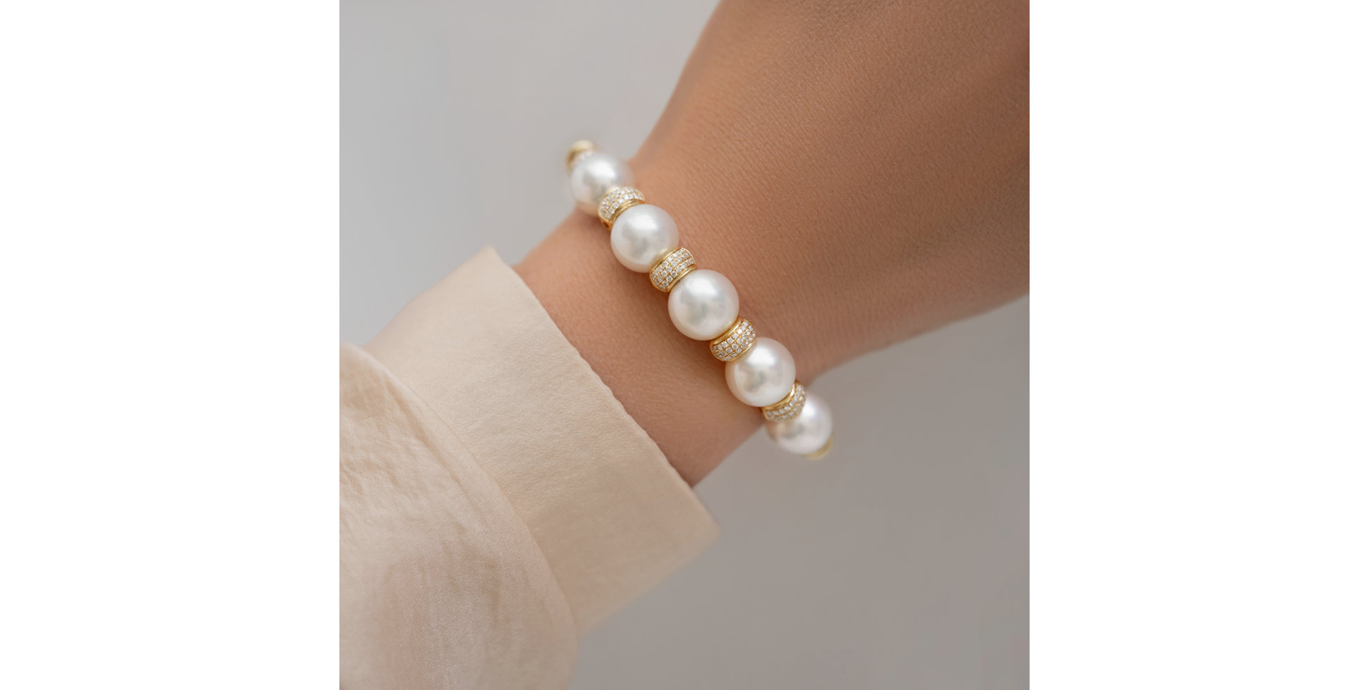 Náramok s perlou a diamantmi Queens Pearl