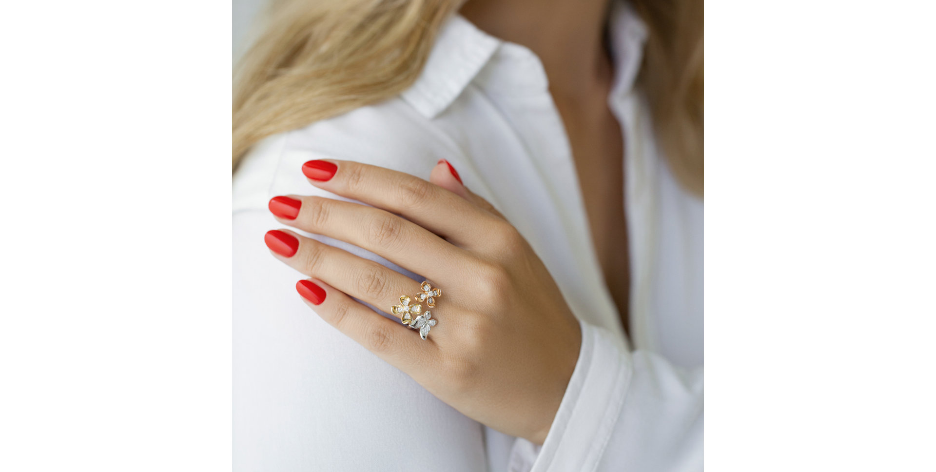 Prsteň s diamantmi Princely Butterfly