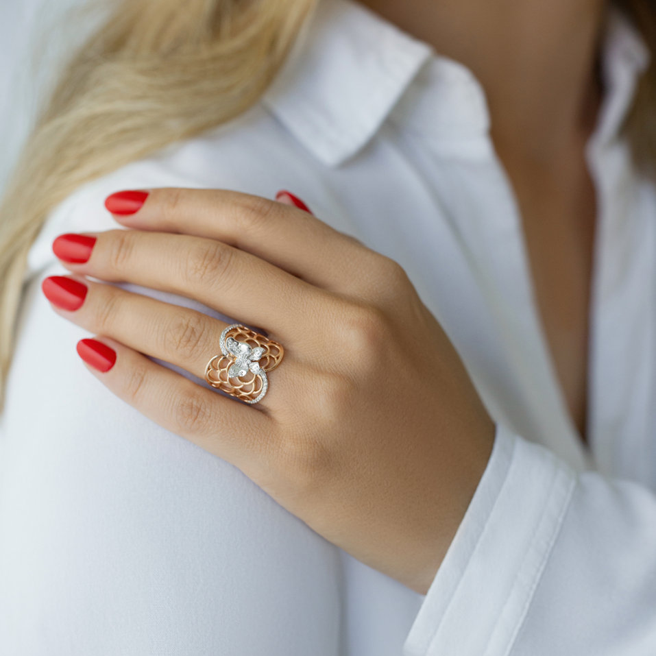 Prsteň s diamantmi Fantasy Kingdom