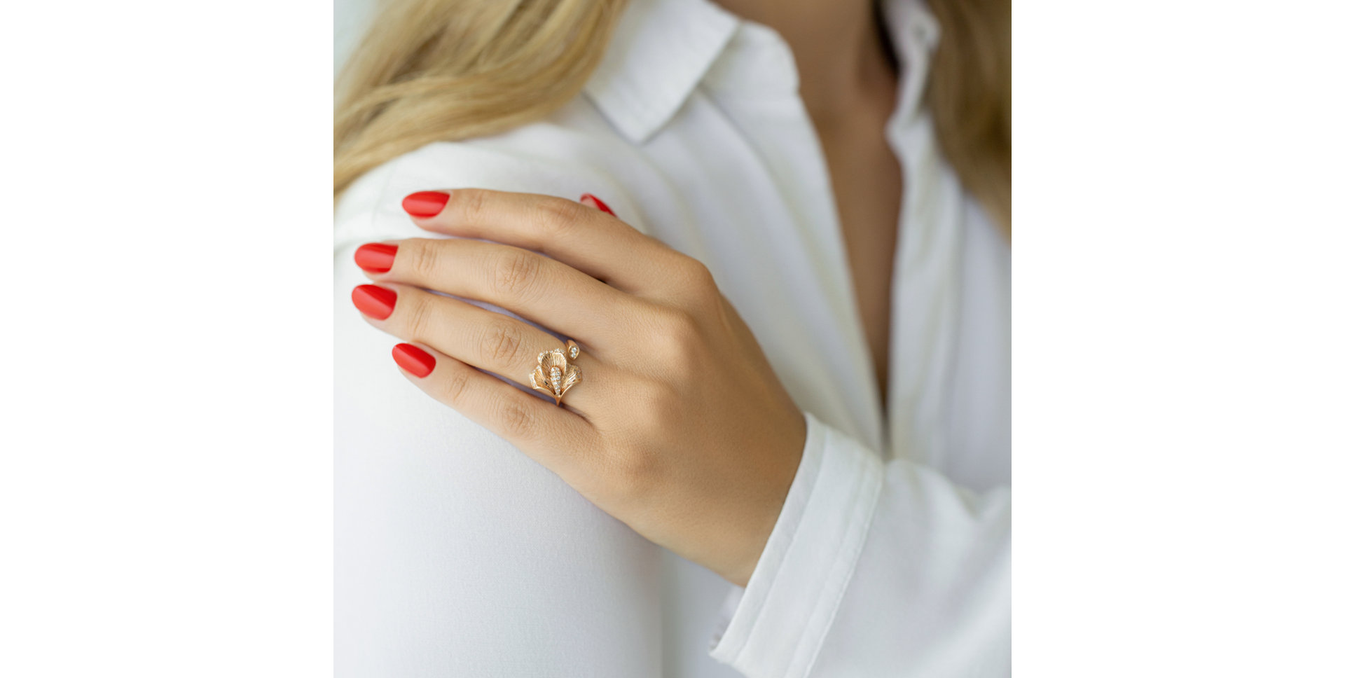 Prsteň s diamantmi Flower Glamour